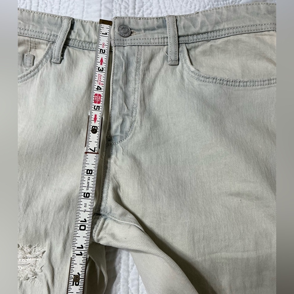 PILCRO Anthropologie Destroyed Mid-Rise Slim Boyfriend Jeans Light Wash Sz 27 - Picture 9 of 15